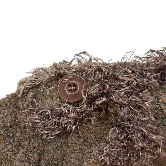 Ladies MonoReno Brand Brown Sequin Detail Zipper Front Cardigan Size Small - Picture 6 of 16